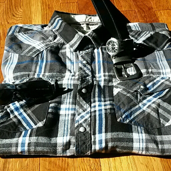 Roebuck & Co. Other - Black, white and blue Men Shirt